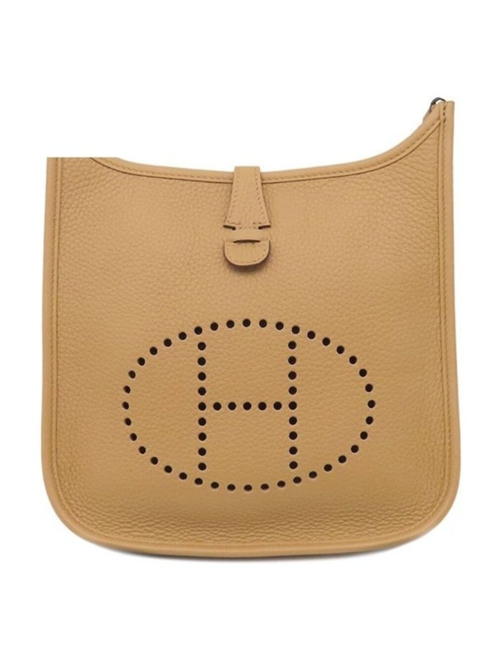 Hermes Shoulder Bag Evelyne 3 23 Taurillon Clemence Biscuit Silver Brown